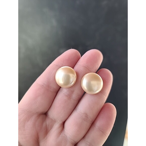 Faux Pearl Stud Earrings Vintage Costume Jewelry - Picture 1 of 10